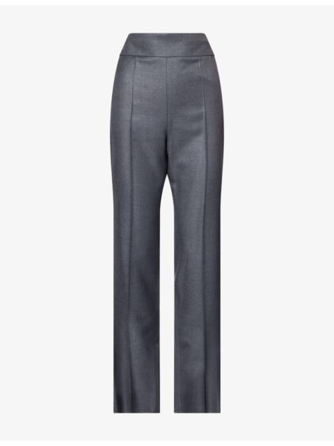 Valentino Straight-Cut Silk and Wool Blend Trousers
