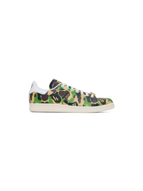 A BATHING APE® Green adidas Originals Edition Stan Smith Sneakers