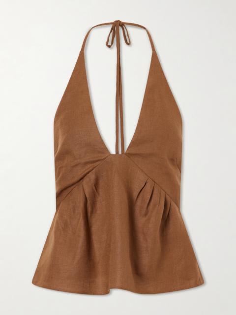 SIR. Freja Linen Halterneck Tank