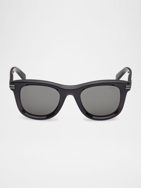 ZEGNA Men's Acetate Square Sunglasses