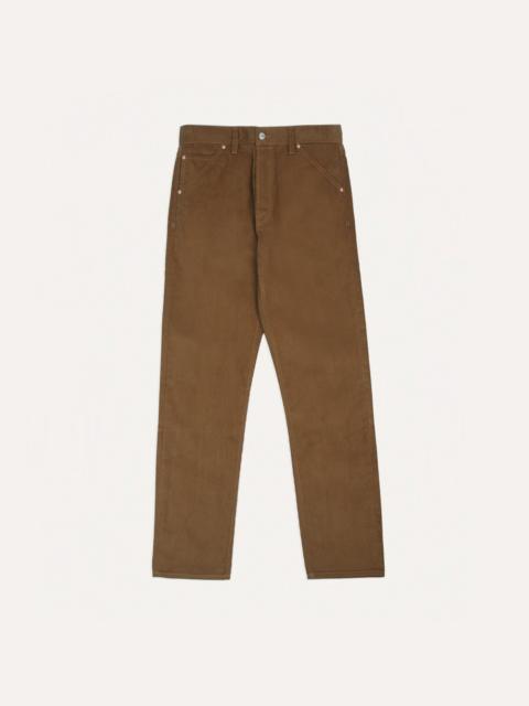 Drake's Tan Japanese Selvedge Needlecord Five-Pocket Trousers