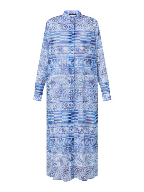 Louis Vuitton Monogram Tile Long Shirt Dress