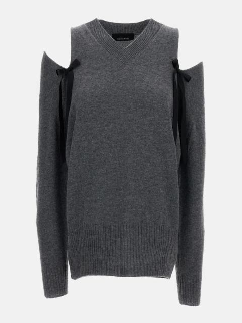 Simone Rocha Cashmere sweater with a V-neck and bows.