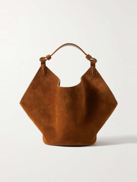 KHAITE Lotus mini suede tote