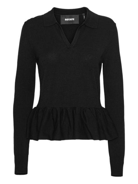 ROTATE peplum knit top