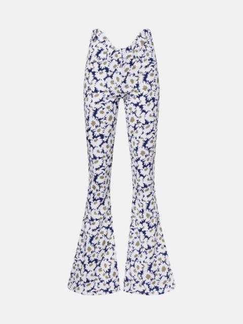 Jean Paul Gaultier Floral flared jeans