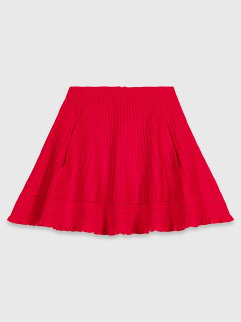 maje Compact knit short skirt