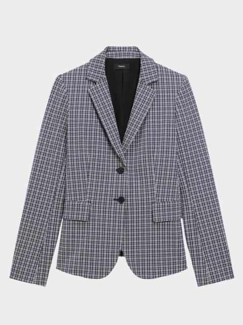 Carissa Plaid Slim-Fit Blazer