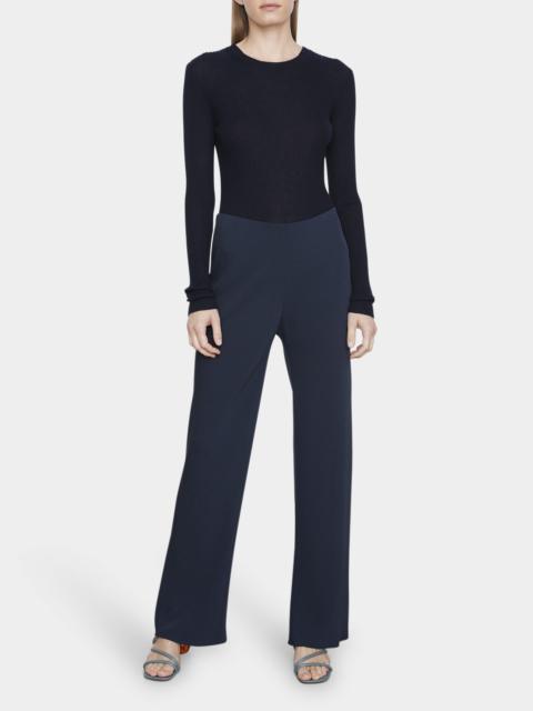Vince High-Waist Wide-Leg Bias Pants