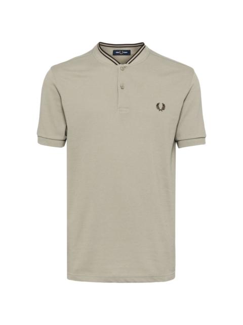 stripe-trim cotton polo shirt