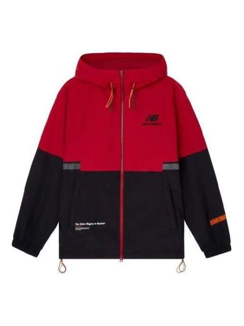New Balance Winter Warm Hooded Jacket 'Red Black' NAA34023-BUR