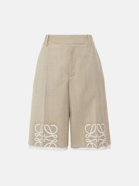 Anagram wool Bermuda shorts