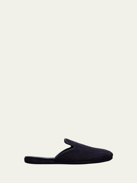 Manolo Blahnik Men's Montague Suede Mules