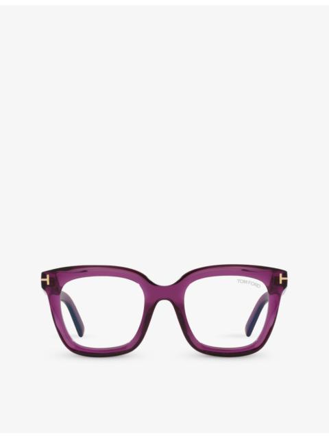 TOM FORD TR001663 FT5880-B square-frame acetate glasses