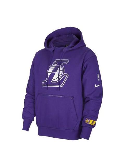 Nike NBA Los Angeles Lakers Courtside Casual Sports Pullover Purple CV4046-504