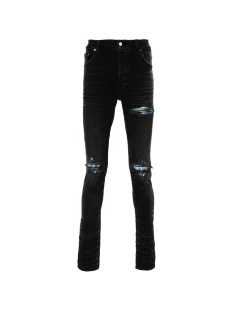 AMIRI Plaid MX1 mid-rise skinny jeans