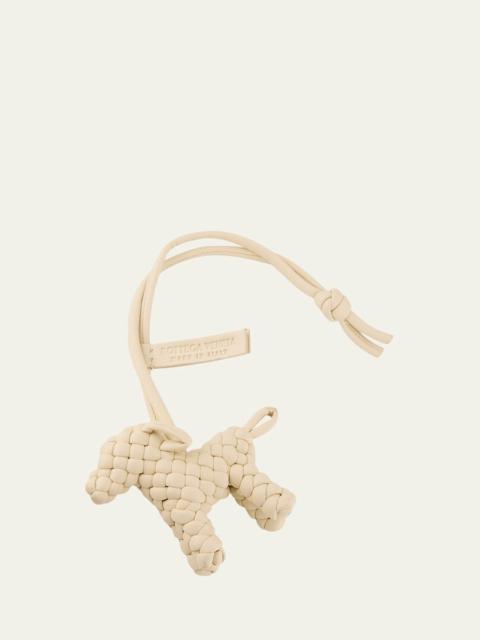 Bottega Veneta Intreccio Nappa Leather Dog Charm
