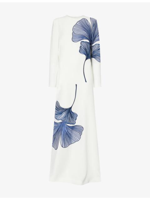 COSTARELLOS Austie Column Woven Gown