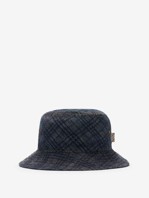 Burberry Check Denim Bucket Hat
