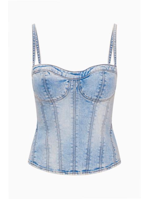 LoveShackFancy Wrangler x LoveShackFancy Denim Bustier
