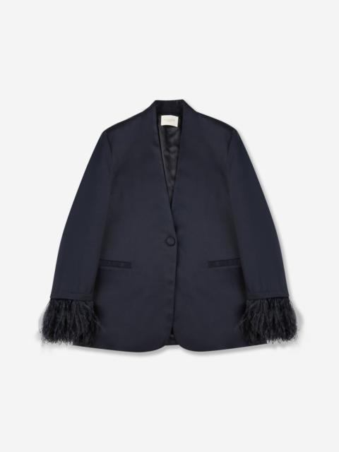 SLOWEAR Regular fit shiny flannel jacket
