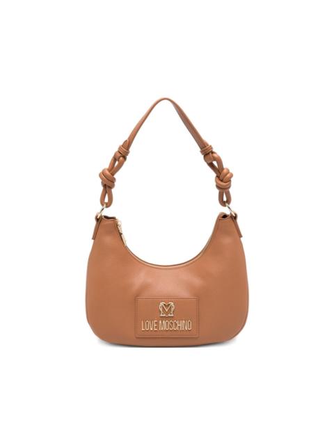 Moschino knotted-strap logo-plaque shoulder bag
