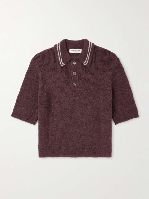 Our Legacy Striped Alpaca-Blend Polo Shirt