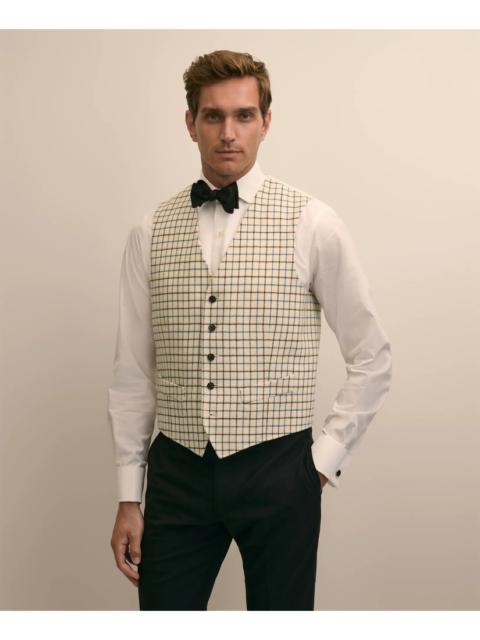 Brooks Brothers Wool Tweed Tattersall Vest