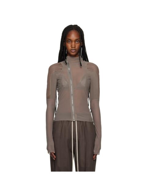 Rick Owens Taupe Temple Combo Gary Jacket
