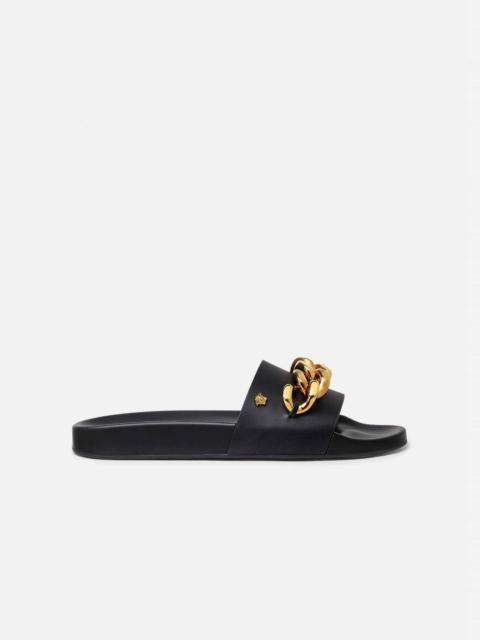 VERSACE Medusa Chain Leather Slides