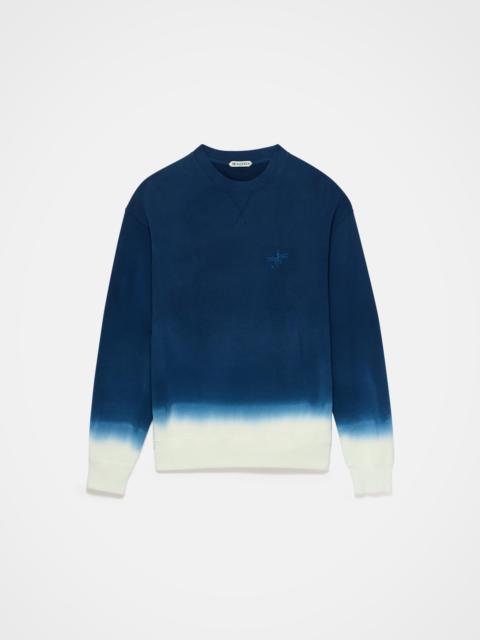 JW Anderson MENS DIP DYE SWEATSHIRT IN NAVY & ECRU