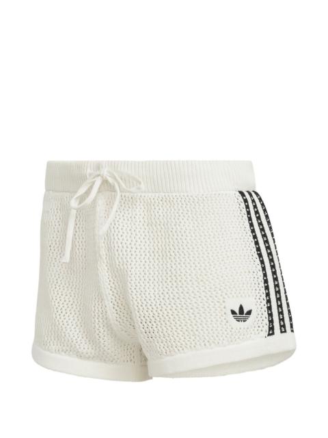 adidas crochet 3-Stripes shorts