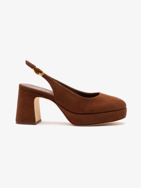 Larroudé Ariana Low In Brown Leather