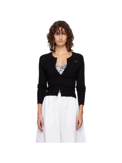 Simone Rocha Black Embellished Relaxed Cashmere Cardigan