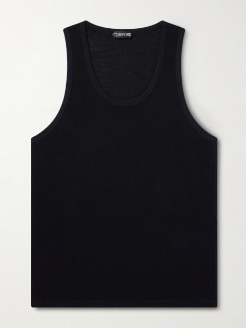TOM FORD Open-Knit Cotton Tank Top