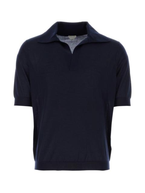 Bottega Veneta Midnight blue cashmere polo shirt