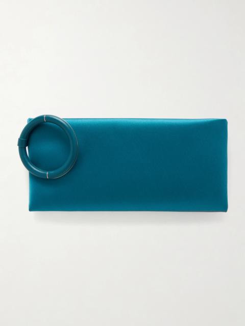 TOM FORD Leather-trimmed Satin Clutch