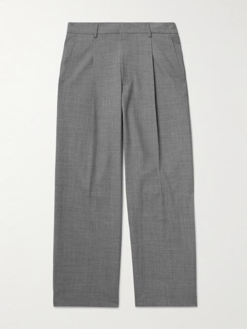 NN07 Kay 10037 Wide-Leg Pleated Woven Trousers