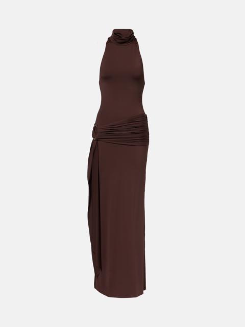 De La Vali Aidana draped jersey maxi dress