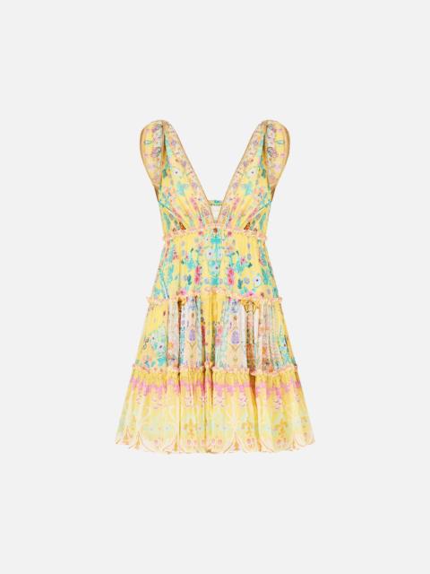CAMILLA TIERED SHORT DRESS WITH SHOULDER TIES BARCELONA BEB√â