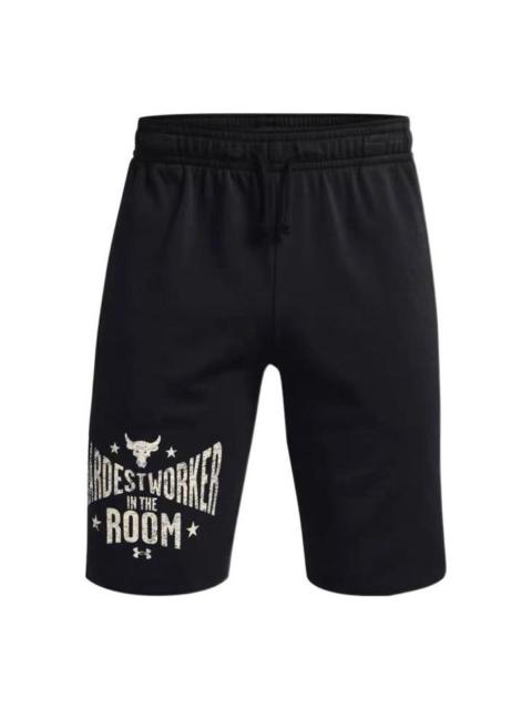 Under Armour Under Armour Project Rock Terry Shorts 'Black Beige' 1370459-001