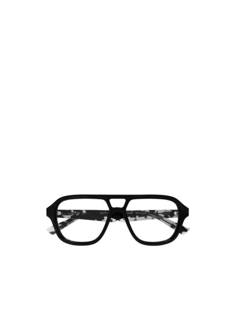 GUCCI pilot-frame tortoiseshell-effect glasses