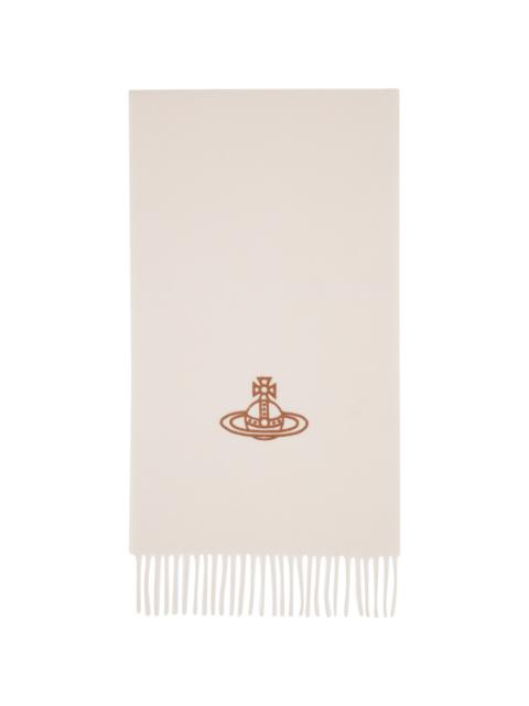 Vivienne Westwood Off-White Embroidered Scarf