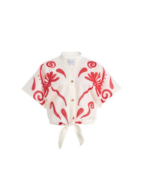 CALA de la CRUZ Leroy Linen Top red