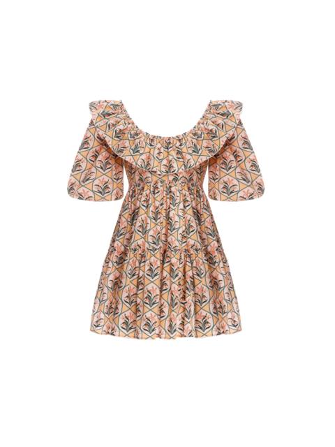 Agua by Agua Bendita Flor Chan Chan Miel Mini Dress