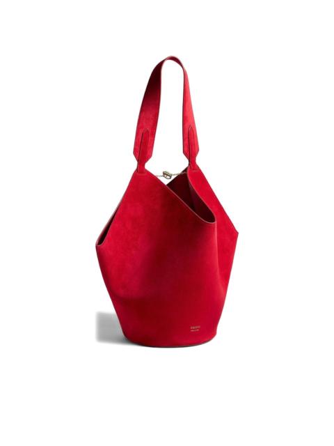 KHAITE open-top leather tote bag