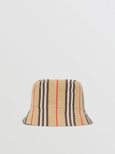 Reversible Icon Stripe Cotton Bucket Hat