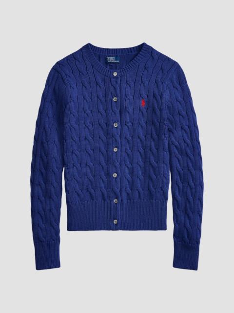 Polo Ralph Lauren Women's Cable-Knit Cotton Crewneck Cardigan - Charter Blue