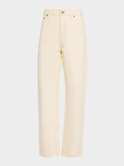 Polo Ralph Lauren Lambskin Relaxed Straight Pants