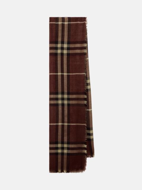 Burberry Burberry Check wool and silk scarf